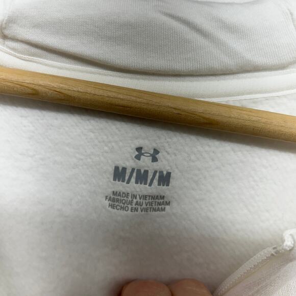 Under Armor Notre Dame Irish White Zip Up Hoodie Sweatshirt Womens Medium - Picture 7 of 8